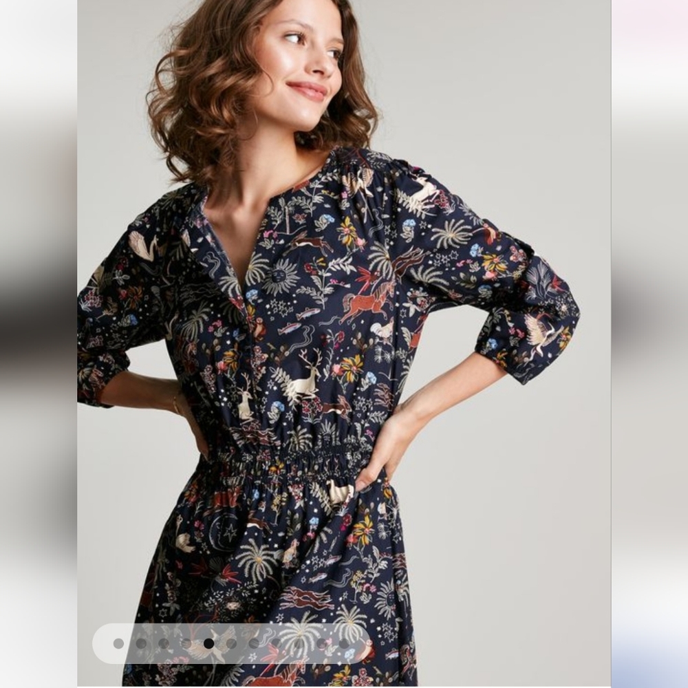 Joules Lyla Button Down Tiered Dress